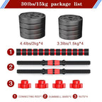 Bcbig Adjustable-Dumbbells-Sets,Free Weights-30Lb(15Lb*2) Dumbbells Set Of 2 Convertible To Barbell A Pair Of Lightweight For Ho