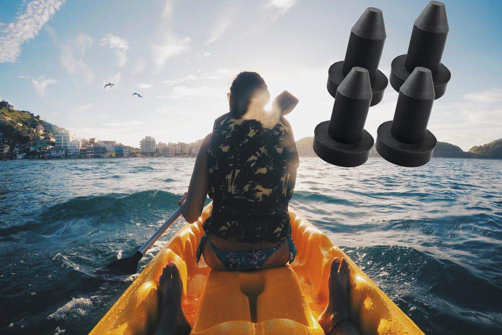 Bubosper 4 Pack Push In Kayak Drain Plug Compatible With Sundolphin Kayaks Aruba 8 Ss, Aruba 10, Bali 8, Excursion 10 (4Pcs) (Bl