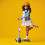 Jetson Disneys The Little Mermaid Three-Wheel Kids Kick Scooter | Includes LED Lights on Stem & Light-Up Wheels |Height-Adjust