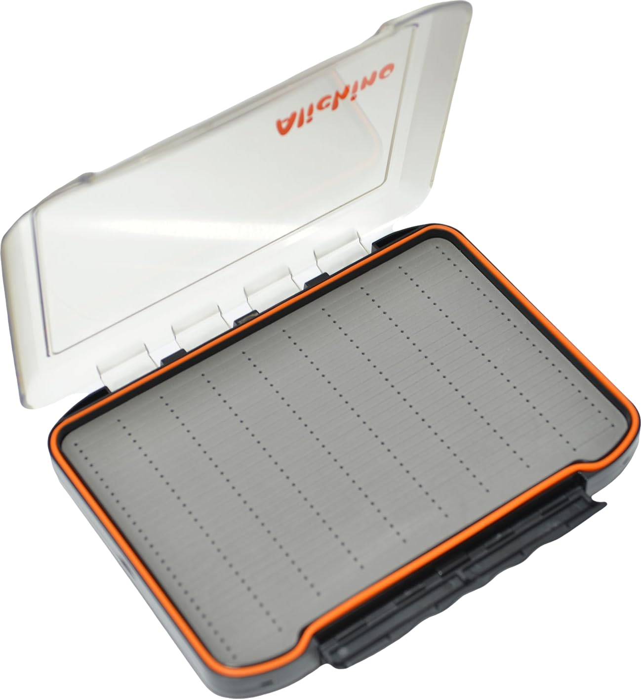 Alichino Fly Box For Fly Files Ice Jig Box Two Sided Waterproof Fly Fishing Box For Nymphs And Streamers (Grey Foam Insert C, Ex