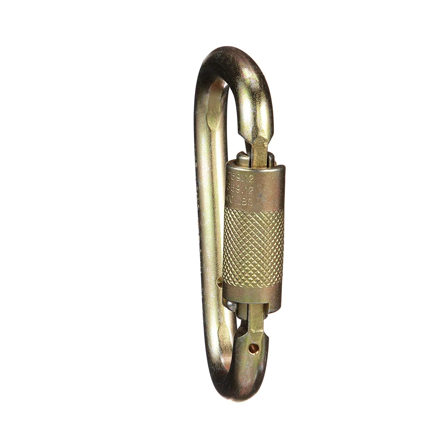 Msa 10089207 Carabiner - Gate Opening: 1'' (25Mm), Length: 4.803'', Lock Type: Auto-Locking With Pin, Material: Steel, Color: Ba
