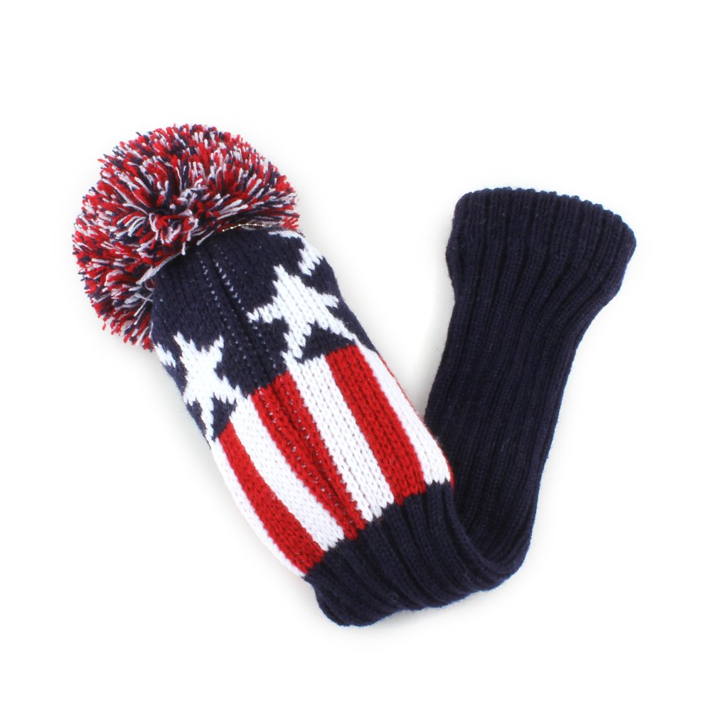 Craftsman Golf 3Pcs Black Star And Stripe Driver(460Cc) Fairway Wood Headcovers Covers