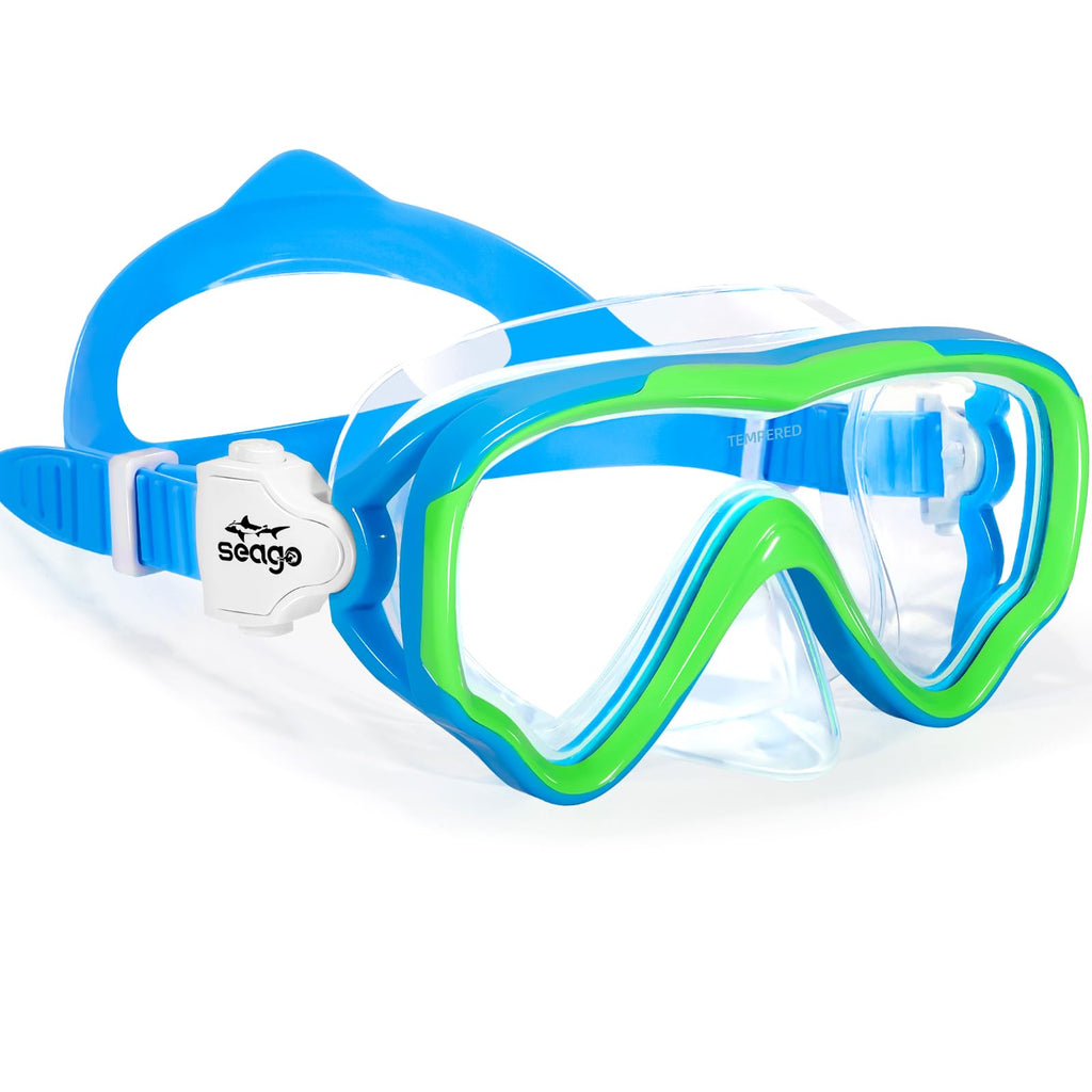 Seago Kids Swim Goggles Swimming Goggles For Kids Boys Girls Toddlers Youth 5-15 Anti-Fog 180 Clear Goggles No Leak Pool Underwa