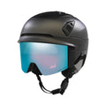 Oakley MOD7 Satin Gray/Prizm Sapphire Iridium Medium Integrated Ski Helmet + Goggles for Men for Women + Bundle with Collapsible