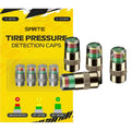 DETACHI Metal 4 Pcs Car Tyre Pressure Monitor Valve Dust Cover Air Stem Caps, Sensor Indicator, Tyre Pressure Radium Caps, Modif