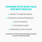 Vibro Sculpt Original Body Sculpting Massager - Handheld Toning Machine For Belly, Waist, Butt Arms, Legs