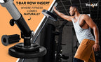 Yes4All T-Bar Row Plate Post Insert Landmine - Fit 2    Olympic Bars - Full 360    Swivel & Easy To Install (Black)