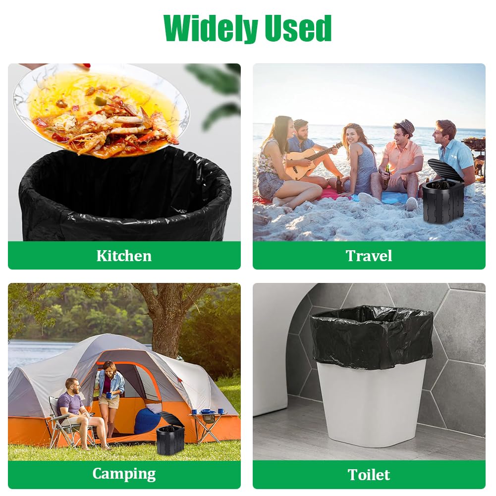 Flintronic Camping Toilet Bags, 120 Pcs (6 Roll) Portable Toilet Bags, Thickened Toilet Waste Bags, Camp Potty Liner Bag For Cam
