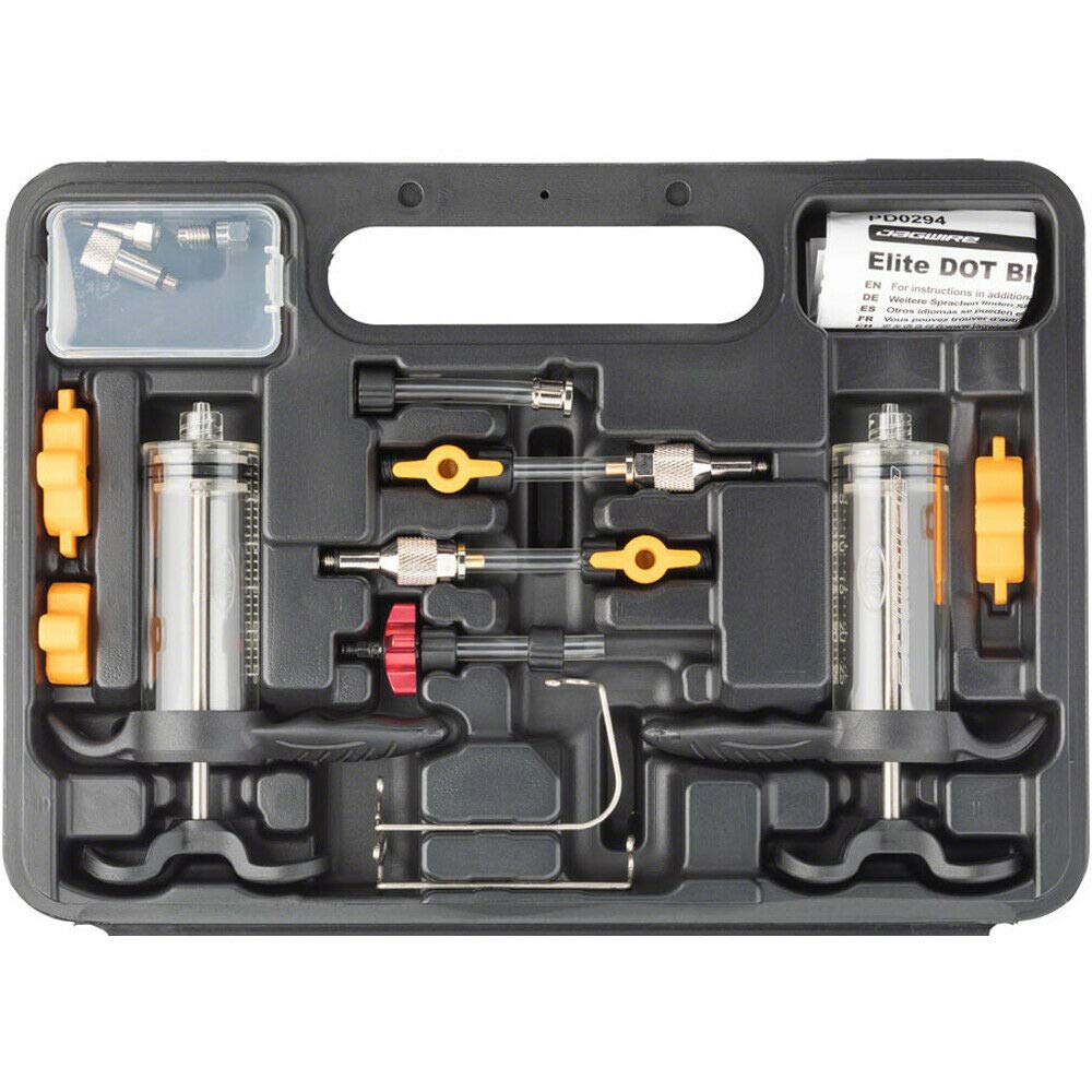 Jagwire - Elite Disc Brake Bleed Kit Bicycle Repair Tool  For Dot Fluid  Compatible With Sram, Avid, Formula, Hayes, And Hope