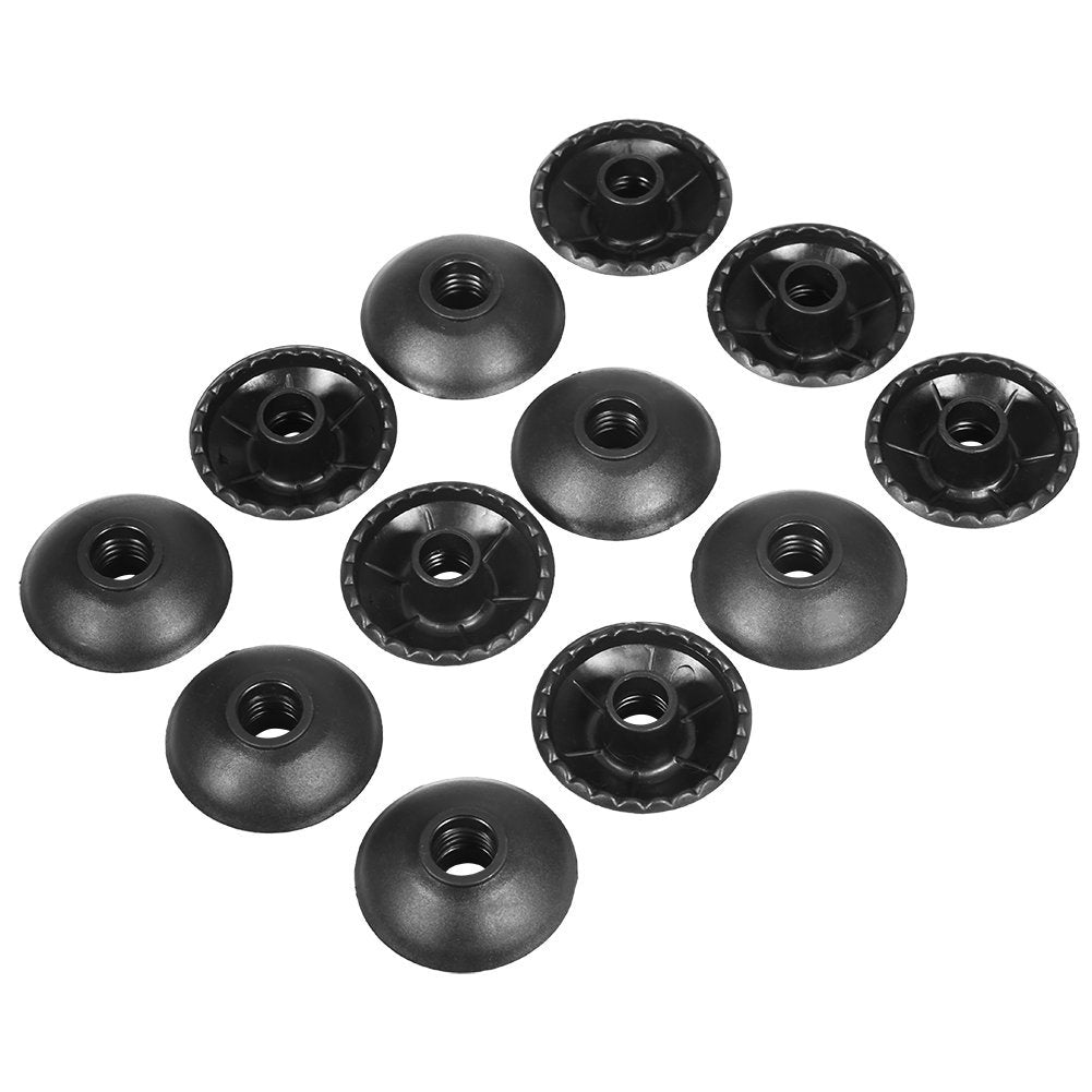 Aramox Trekking Pole Basket, 12Pcs Black Trekking Pole Round Snow Ski Mud Basket Hiking Walking Stick Replacement Accessory