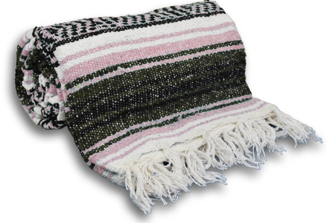Yogaaccessories Traditional Mexican Yoga Blanket - Pink