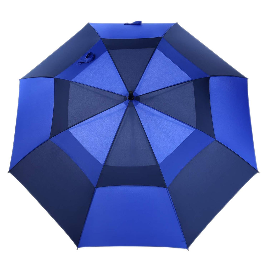 Mrtlloa 72 Inch Automatic Open Navy Blue/Sapphire Golf Umbrella, Extra Large Oversize Double Canopy Vented Windproof Waterproof