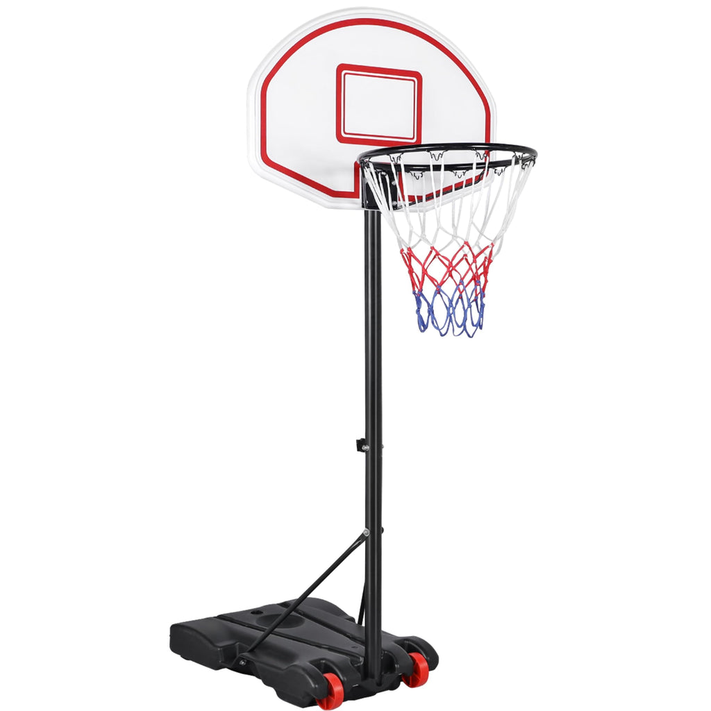 Yaheetech Portable Basketball Hoop System For Youth Indoor Outdoor W/Backboard & Wheels & Fillable Base, 5.2-7 Ft Adjustable Hei