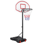 Yaheetech Portable Basketball Hoop System For Youth Indoor Outdoor W/Backboard & Wheels & Fillable Base, 5.2-7 Ft Adjustable Hei