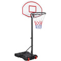 Yaheetech Portable Basketball Hoop for Kids/Youth Outdoor/Indoor Basketball Goals Stand 6.4-8.2ft Height Adjustable, Red