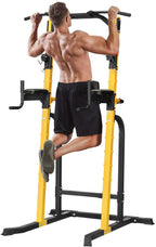 Zenova Power Tower Pull Up Bar Station, Pull Up Tower Dip Station For Home Fitness Exercise,Multi-Function Workout Equipment Squ