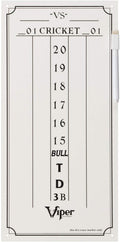 Viper Dry Erase Scoreboard, Cricket And 01 Dart Games, White, 15.375'' H X 7.875'' W