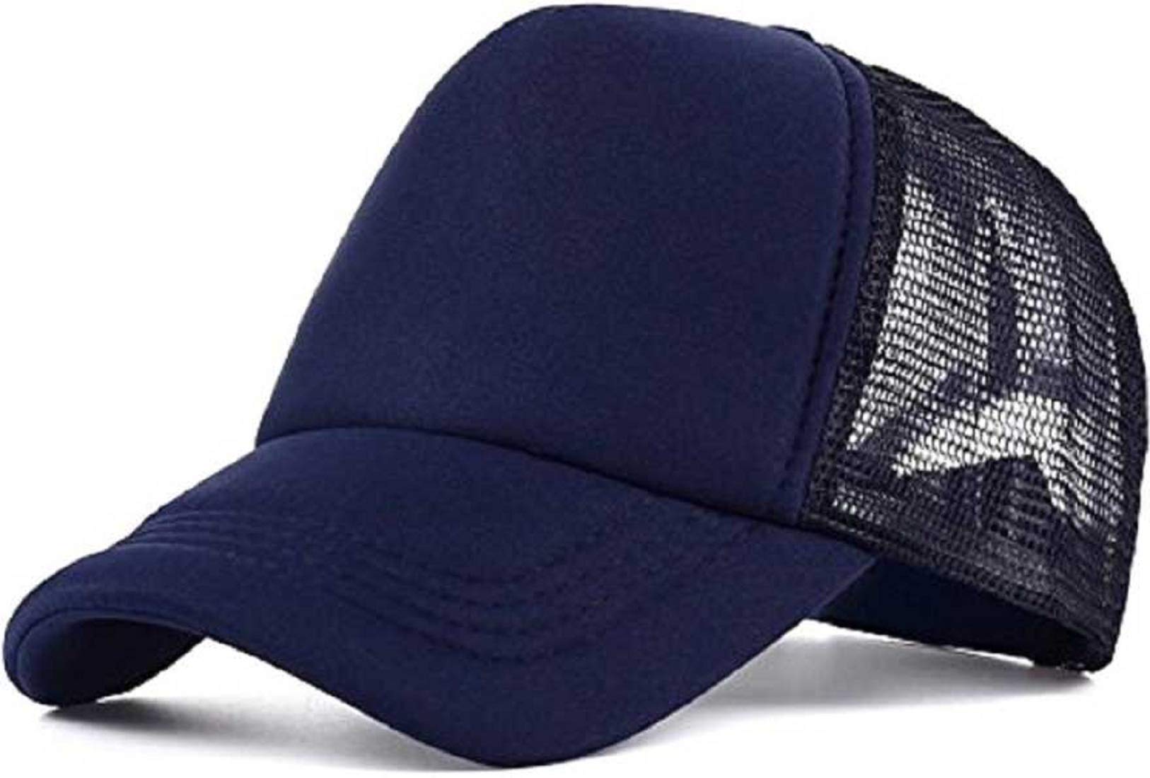 Fashmade Half Net Navy Black Classic Unisex Mens Boys Womens Adults Baseball Cap Caps Adjustable Cap Caps For Mens Men Boys Boy 