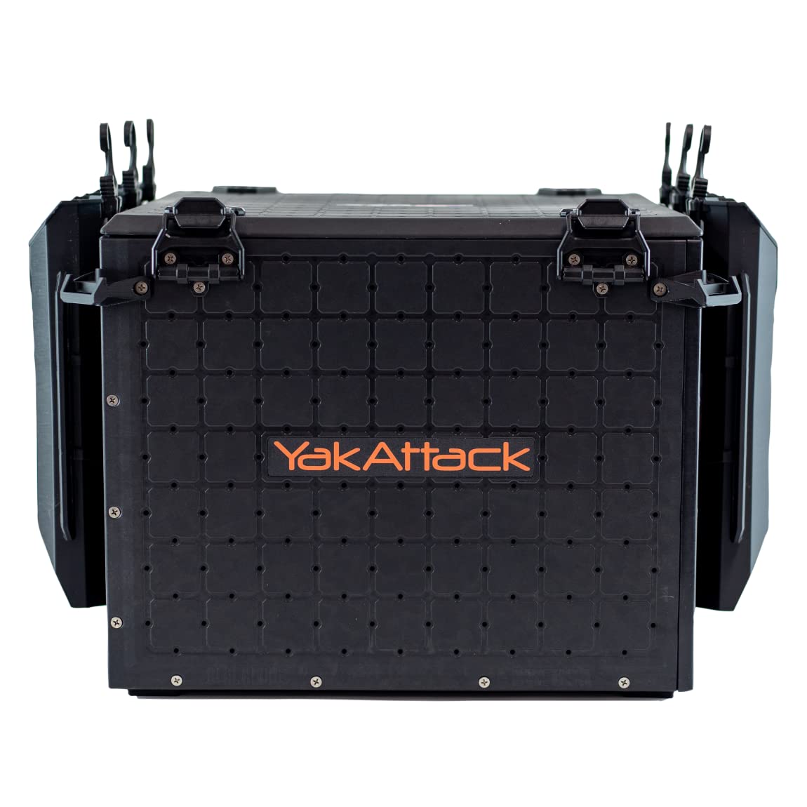 YakAttack BlackPak Pro Kayak Fishing Crate - Includes 6 Attachable Fishing Rod Holders, 16 x 16 - Black