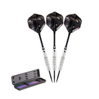 Elkadart Wizard 80% Tungsten Steel Tip Darts With Storage/Travel Case, 24 Grams,Silver