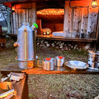 Kelly Kettle Ultimate Base Camp Kit - 54 Oz Large Stainless Steel Camp Kettle, Lightweight Camping Kettle With Whistle, Kelly Ke