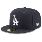 New Era 59Fifty MLB Basic Los Angeles Dodgers Navy Blue Fitted Headwear Cap (7 7/8-62.5cm)