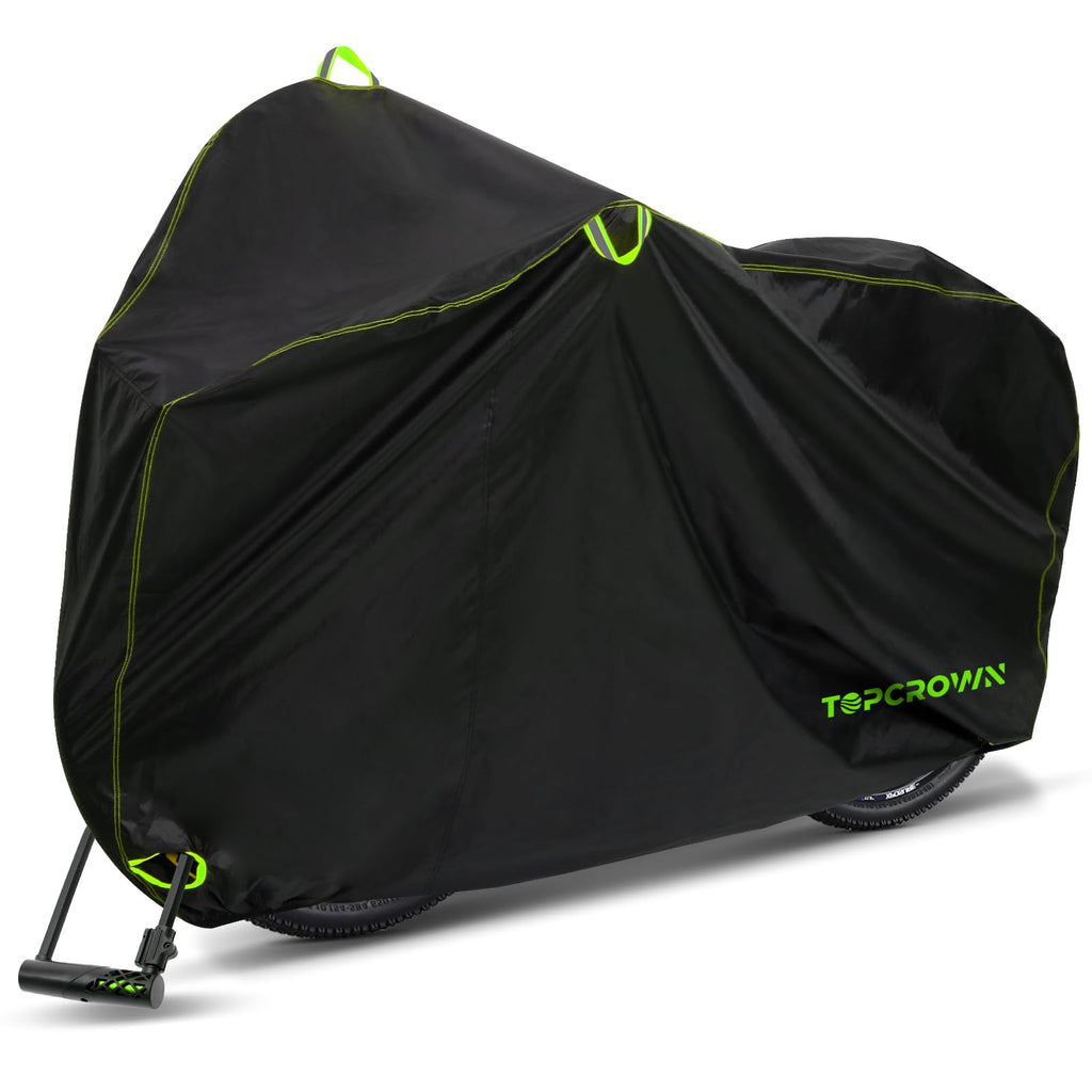 Topcrown Bike Cover Waterproof Outdoor Storage For 1/2/3 Bike Up To 29'', Bicycle Cover With Storage Bag, Rain/Snow/Uv/Dust/Wind