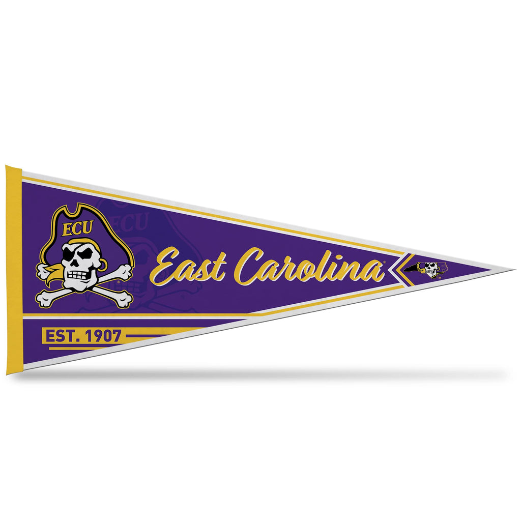 Rico Industries Ncaa East Carolina Pirates Classic 12'' X 30'' Felt Wall D  Cor Pennant - Great For Home/Bed Room/Man Cave D  Co