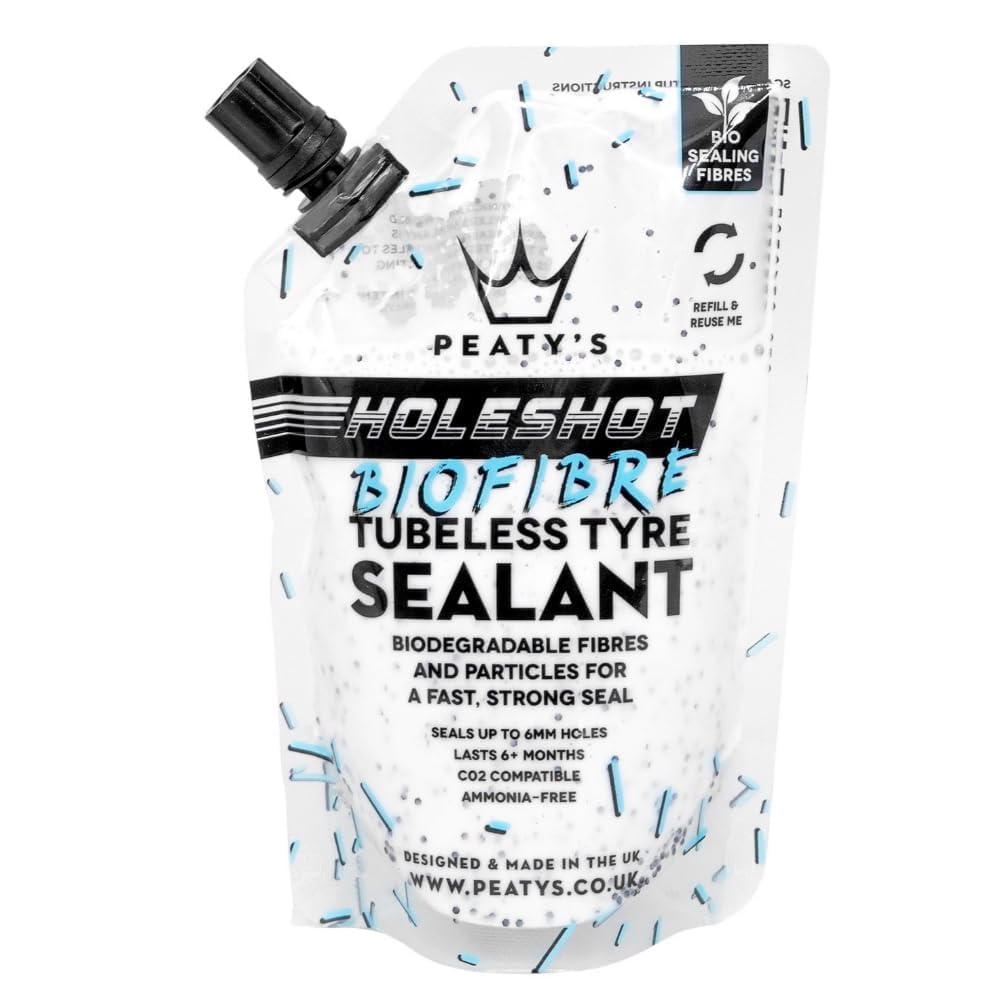 Peatys Holeshot Biofibre Tubeless Tire Sealant 120Ml4 Oz