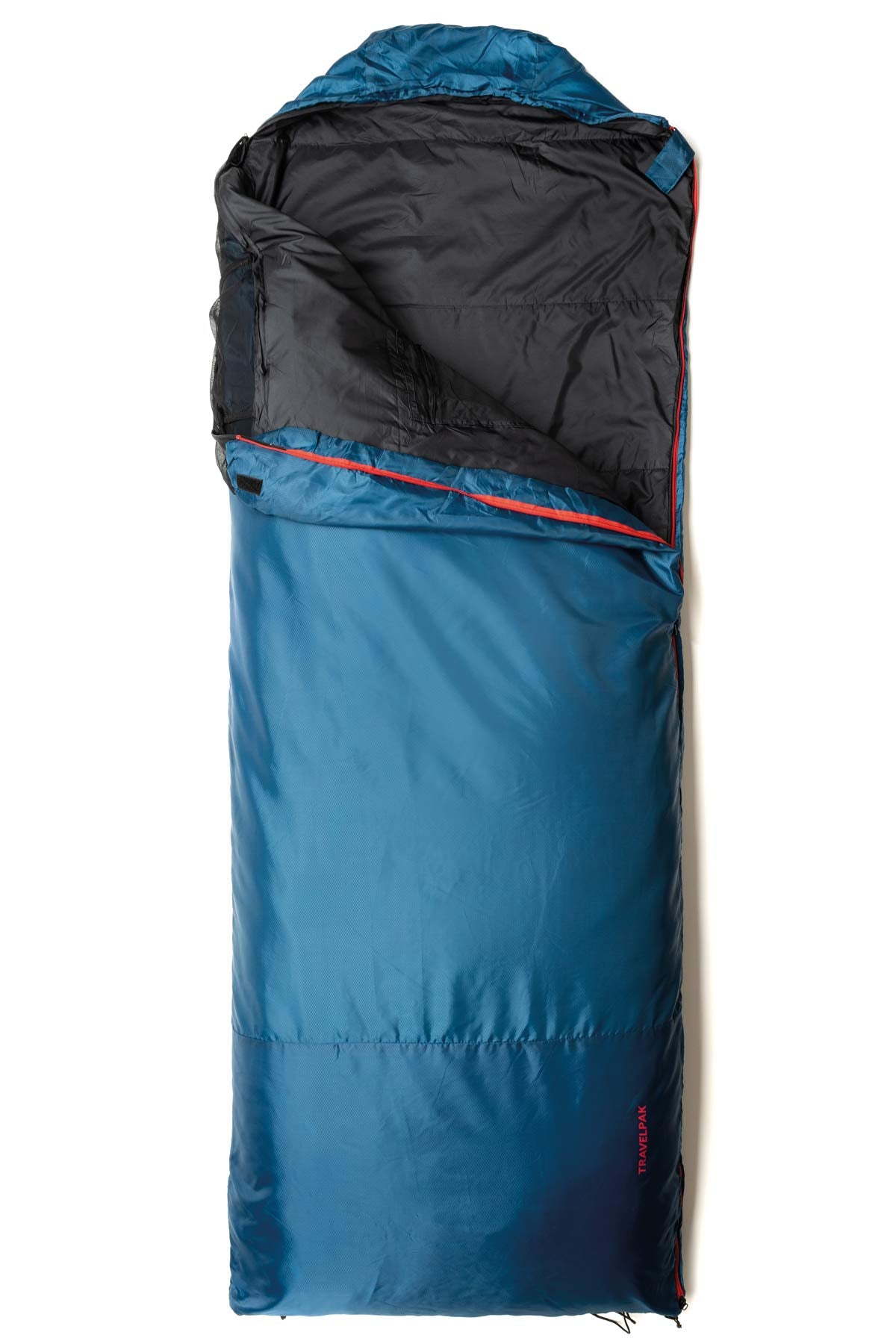 Snugpak Travelpak Traveler Sleeping Bag With Mosquito Net, Lightweight Left Hand Zip, Petrol Blue