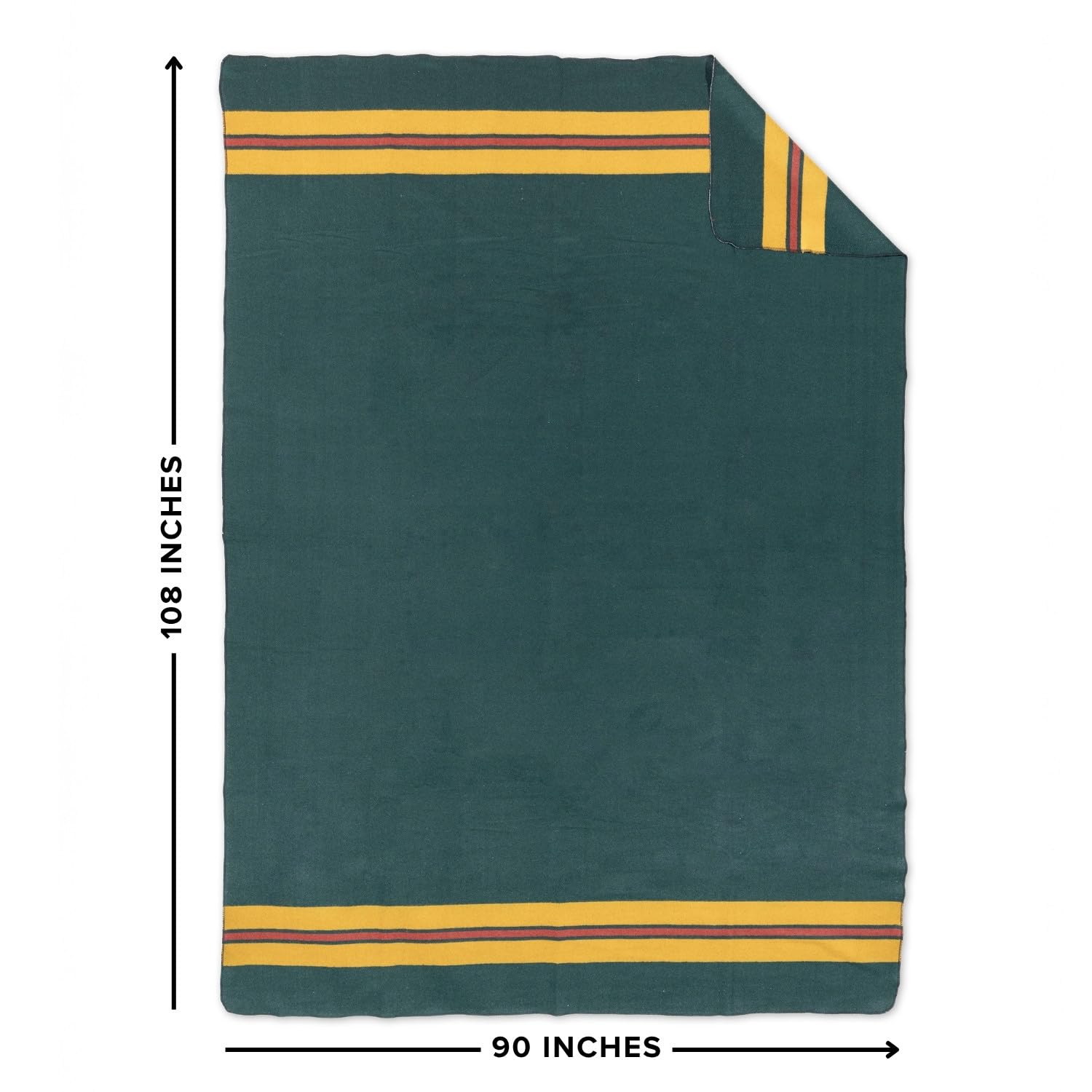 Arcturus Rainier Wool Blanket - Warm, Heavy, Washable, Large Bed Blanket | Great For Home & Camping (Fort Vancouver, King)