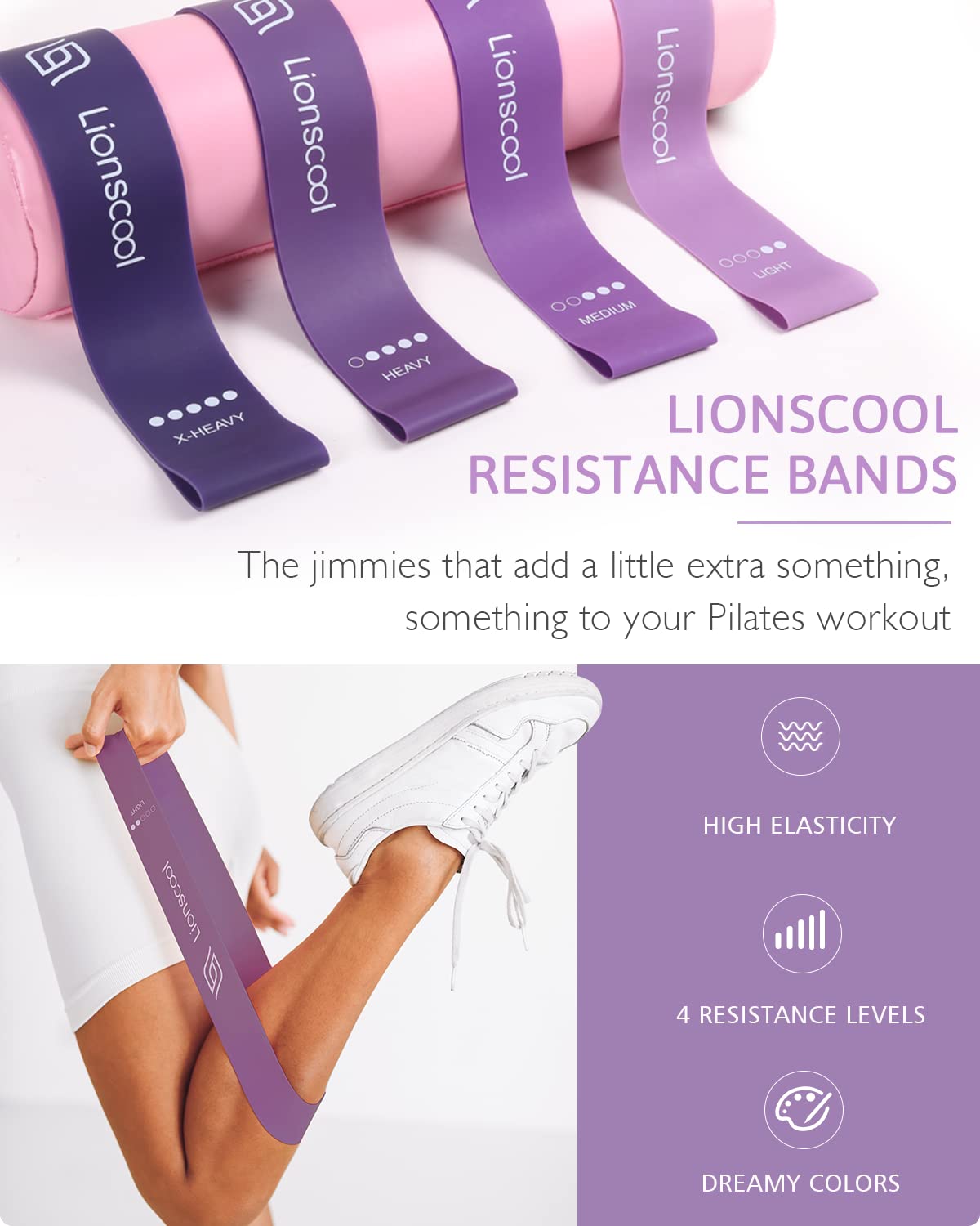 LIONSCOOL Pilates Ring Set (Purple)