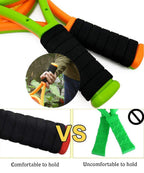 Kids Tennis Racket,17 Inch Plastic Tennis Racket With 2 Soft Balls,2 Tennis Balls And 4 Shuttlecocks For Kid,Toddler Outdoor/Ind
