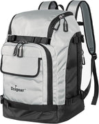 Unigear Ski Boot Bag, 70L Ski Boot Travel Backpack for Ski Helmet, Goggles, Gloves, Skis, Snowboard & Accessories(Silver Gray)