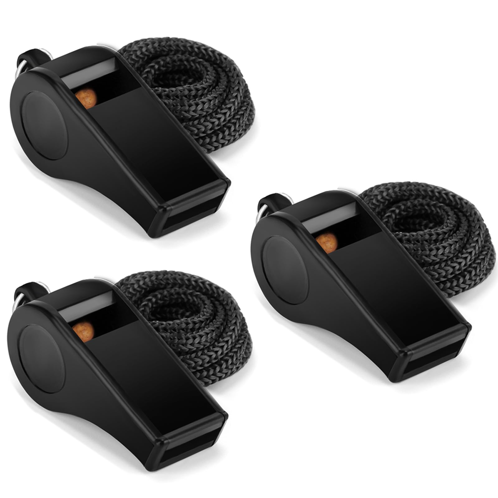 Fya Whistle, Sports Whistle With Lanyard, Very Loud Black Whistles Great For Coaches, Referees, Outdoor Sports