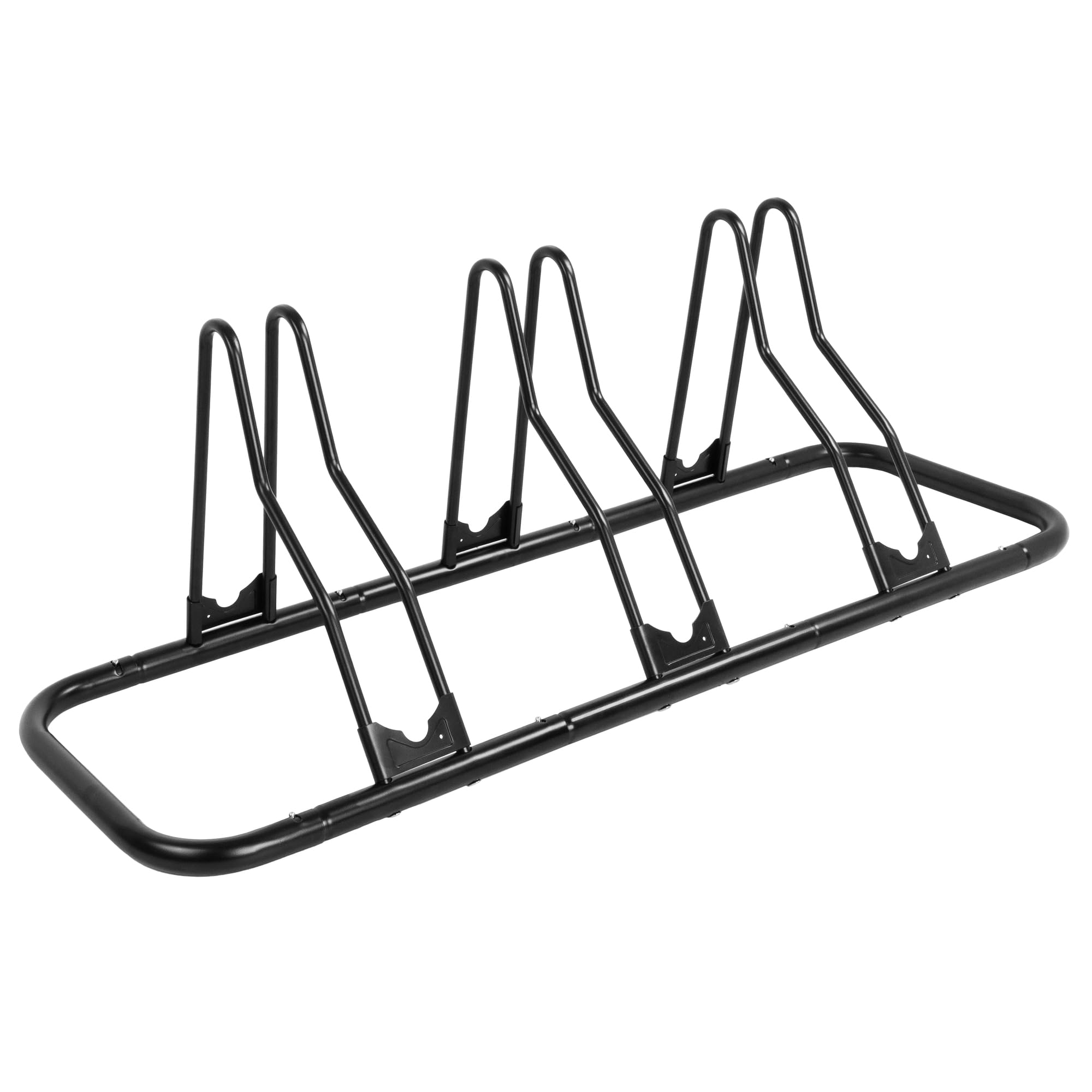 Cyclingdeal 3 Bicycle Floor Type Parking Rack Stand - For Mountain Mtb And Road Bike Indoor Garage Storage - 3 Bikes
