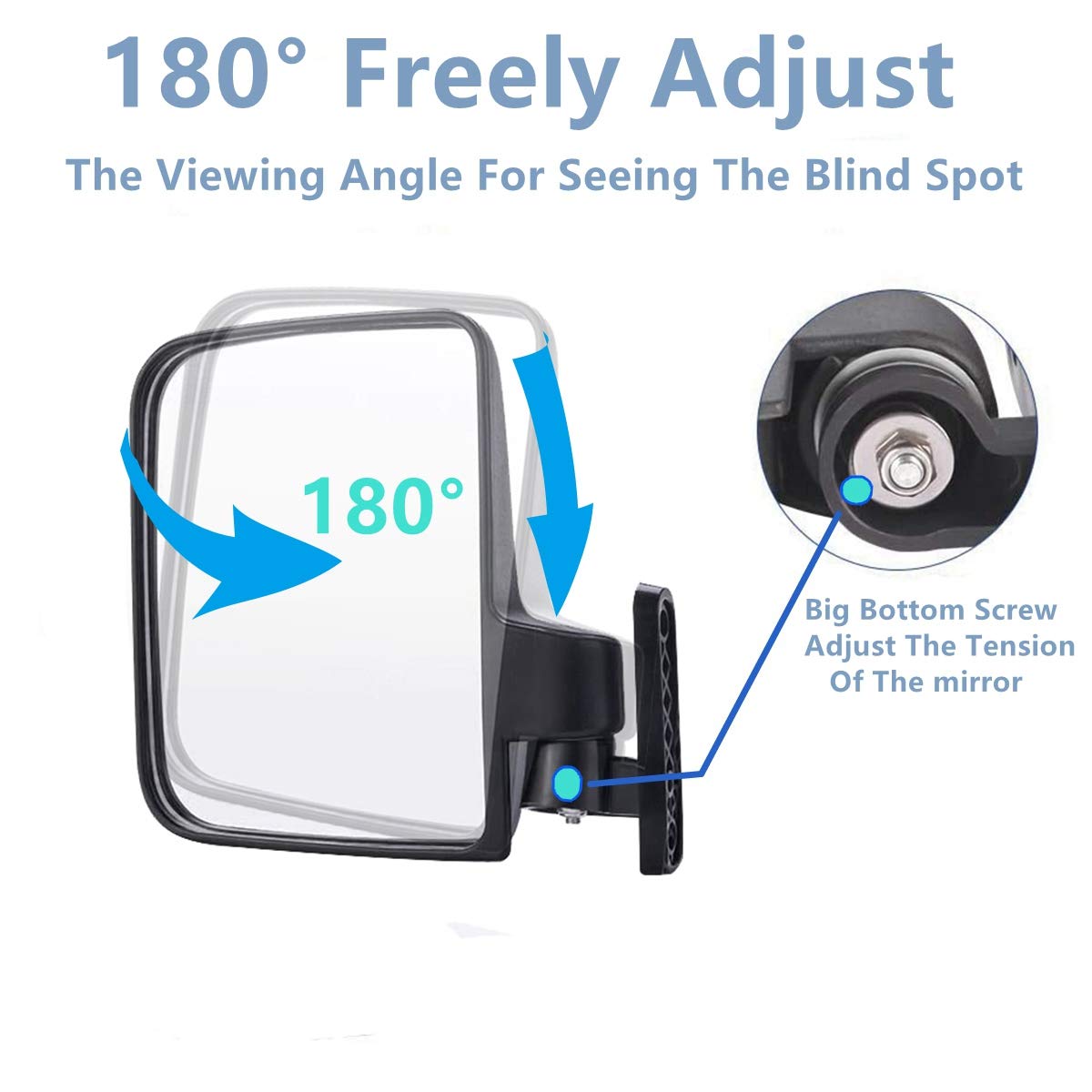 Wlood Golf Cart Side Mirror And Central Mirror (Golf Cart View Mirrors)