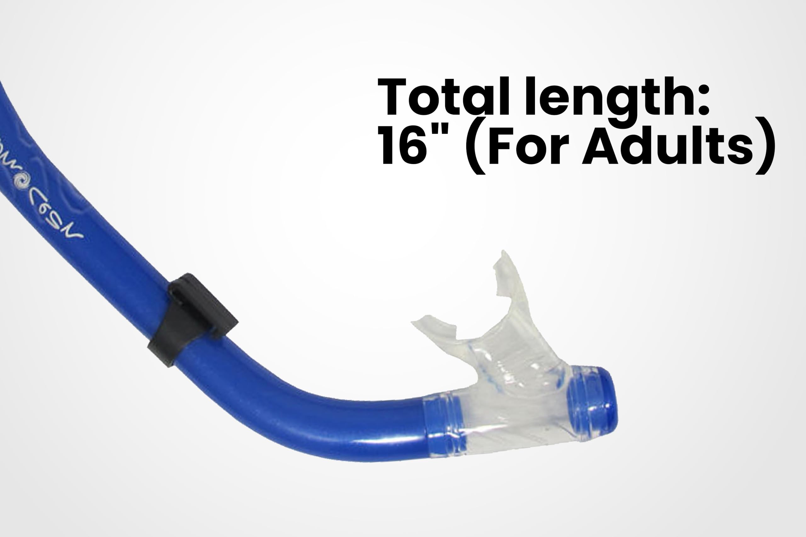 Scuba Choice Scuba Diving Comocean Free Dive Semi Dry Silicone J Snorkel With Splash Guard, Blue