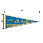 Rico Industries Nfl Football Los Angeles Chargers Classic 12'' X 30'' Felt Wall D  Cor Pennant - Great For Home/Bed Room/Man Cav