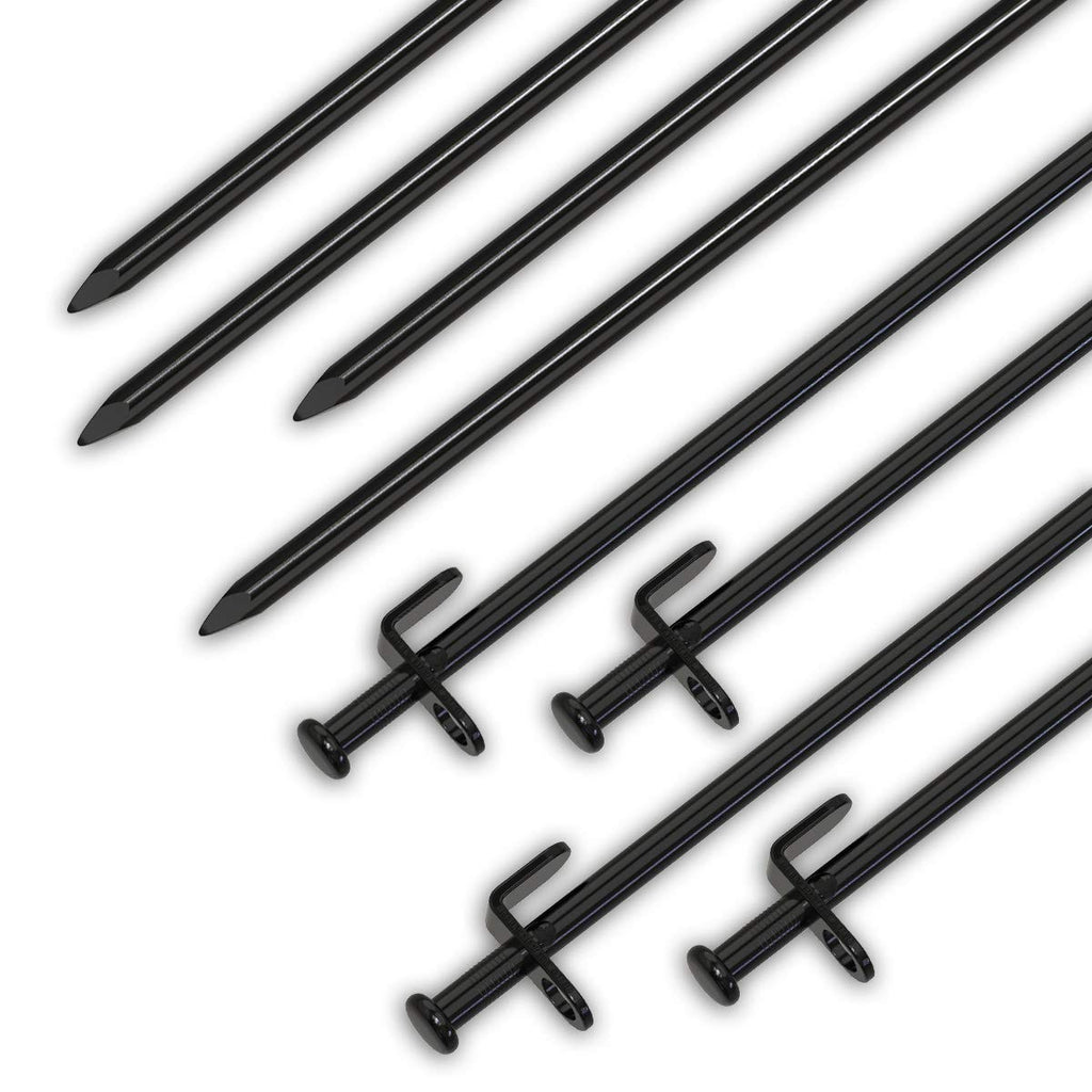 Tent Stakes Heavy Duty, Barefour 8-Inch Camping Stakes,4-Pack Forged Steel Tent Pegs Unbreakable And Inflexible - Available In R