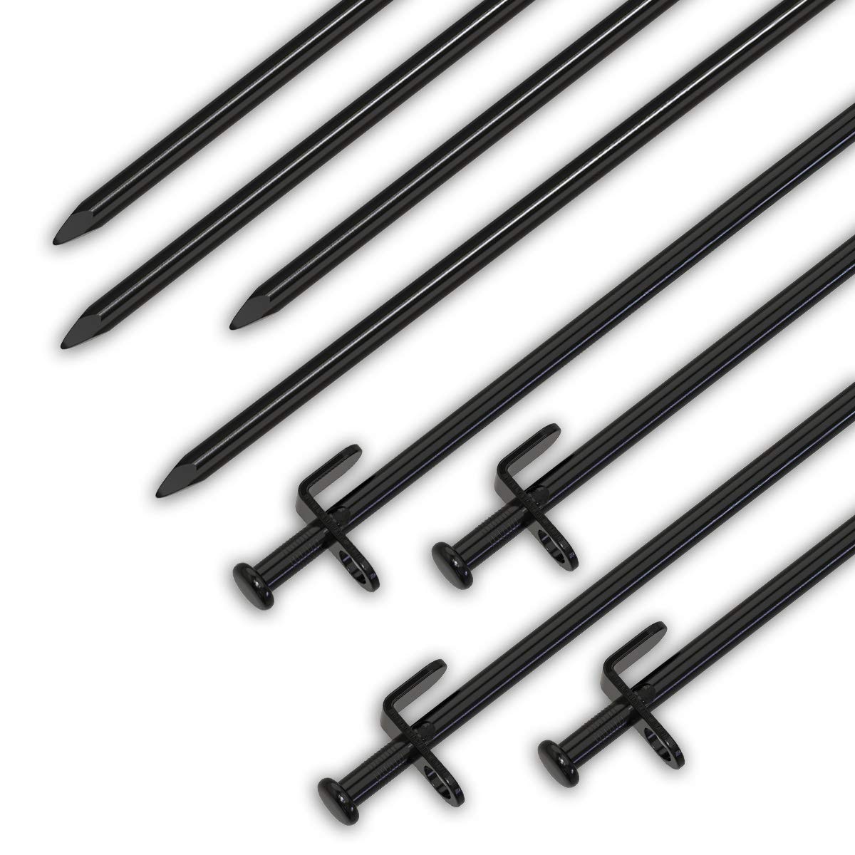 Tent Stakes Heavy Duty, Barefour 8-Inch Camping Stakes,4-Pack Forged Steel Tent Pegs Unbreakable And Inflexible - Available In R