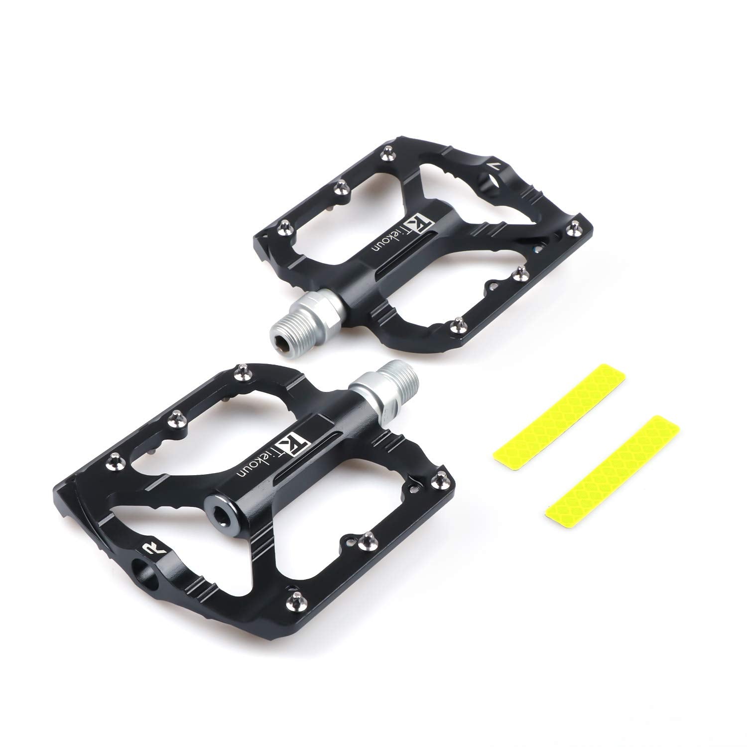 Tiekoun Mountain Bike Pedals, Non-Slip Platform Flat Road Cycling Bicycle Pedals 9/16 Inch