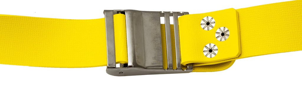 Cressi Quick-Release Elastic Belt With Metal Buckle, Yellow, One Size