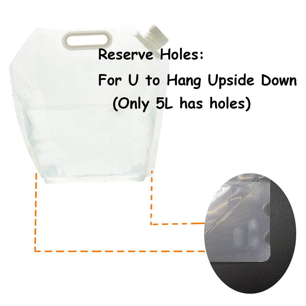 Supant 5 Litres Collapsible Water Jug Container, Freezable, Bpa Free Plastic Water Carrier Tank, Outdoor Folding Water Bag For S