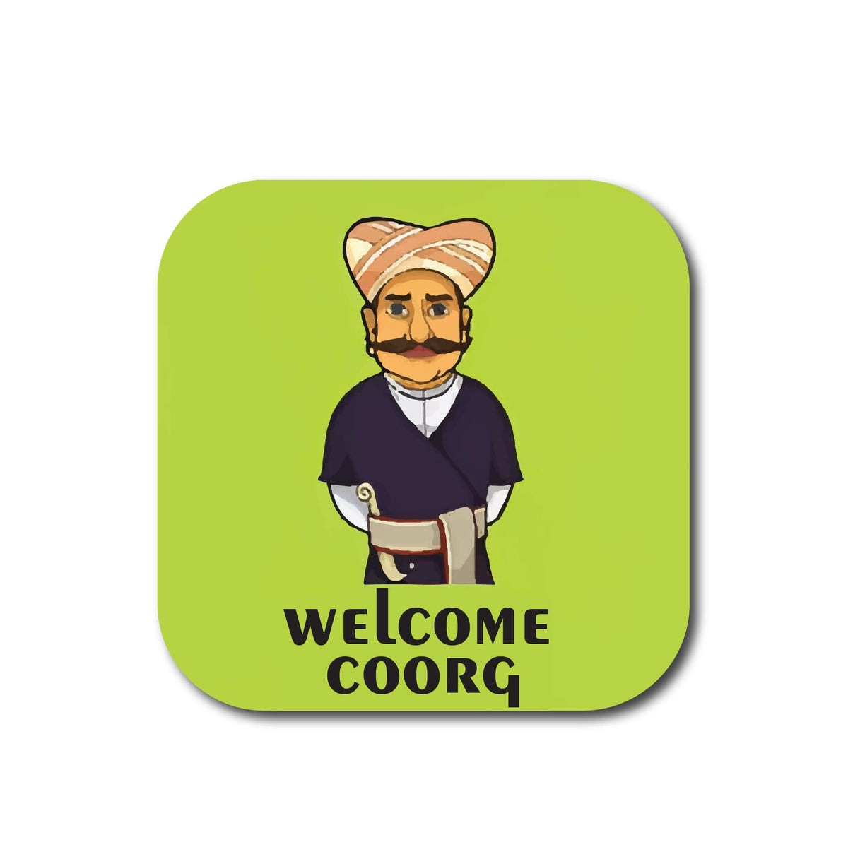 ISEE 360 Welcome Coorg Fridge Magnet for Home and Office Decors  Refrigerator and Kitchen Doors Decors Multicolor Travel Souven