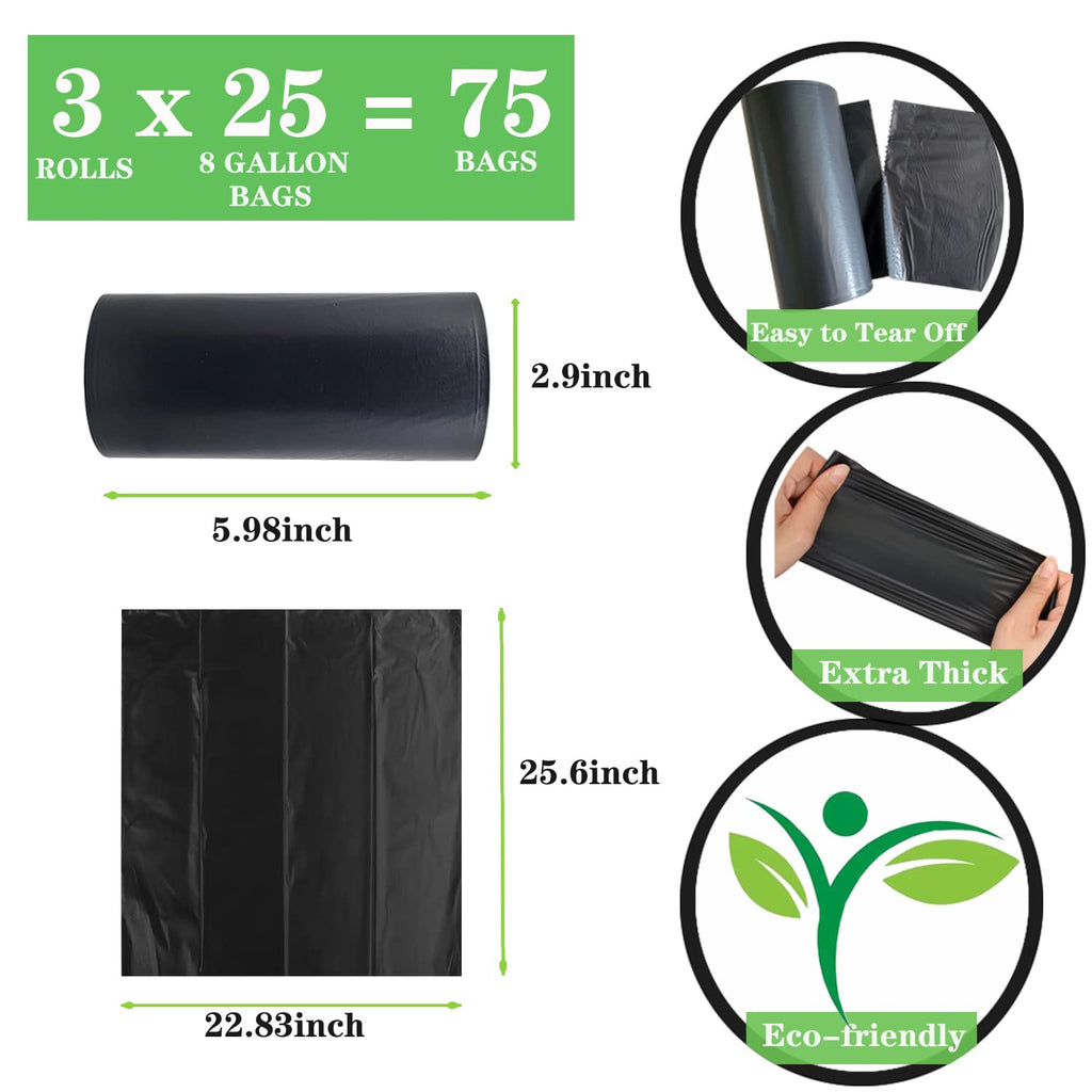 75Pcs Portable Toilet Bags, Taltbrex 8 Gallon Biodegradable Camping Toilet Bags For Portable Potty, Compostable Toilet Waste Bag