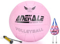 Adekale Pink Volleyball Beach Volleyball Soft Indoor And Outdoor Play Official Size 5 Volleyball Beach Backyard Sports Training 