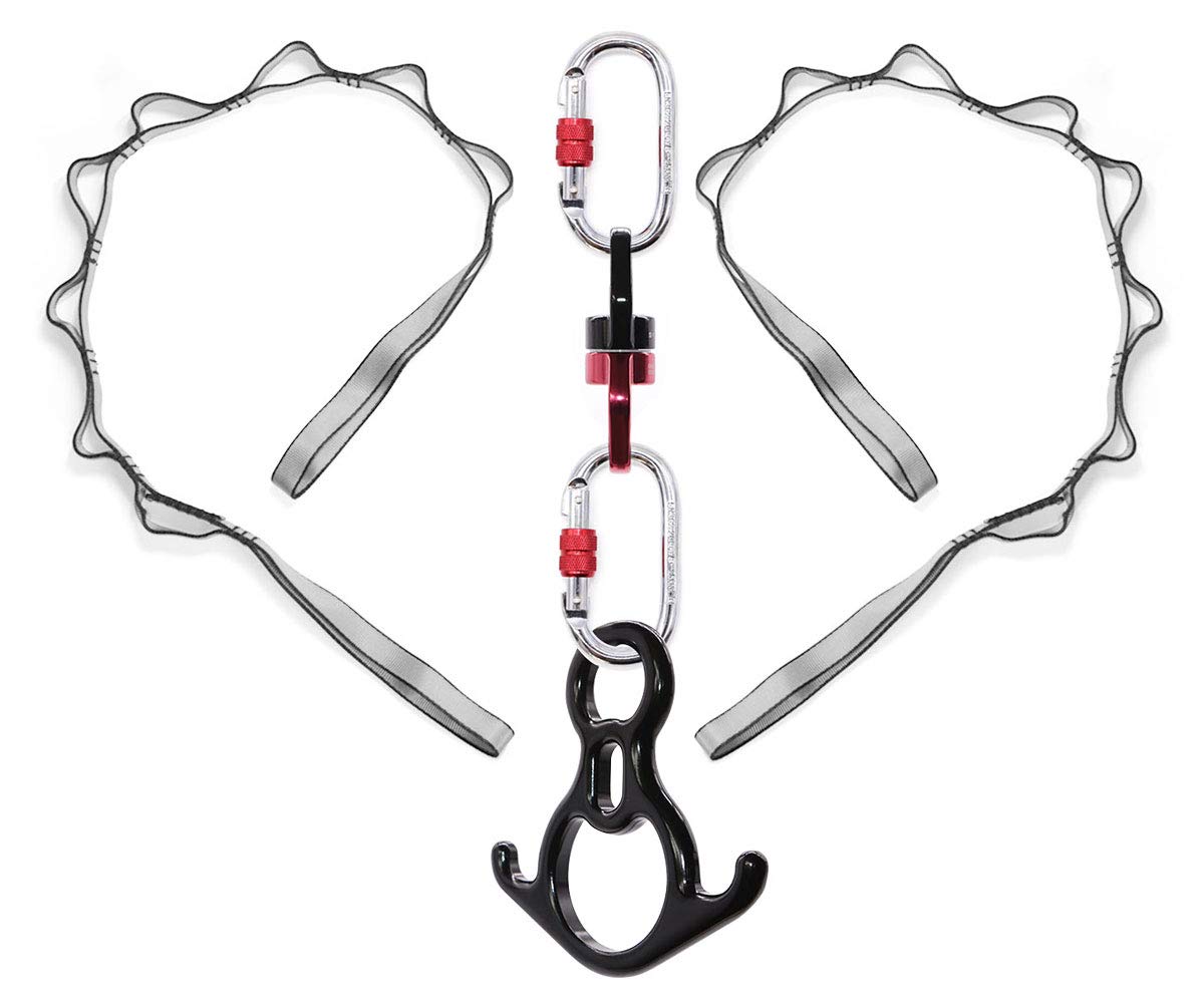 Dasking Aerial Silk Dance Hardware kit for Acrobatic Flying Dance Rescue 8 & Swivel & Carabiners Yoga Slings for Yoga Equipment