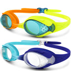 Outdoormaster Kids Swim Goggles 2 Pack - Quick Adjustable Strap Swimming Goggles For Kids - D