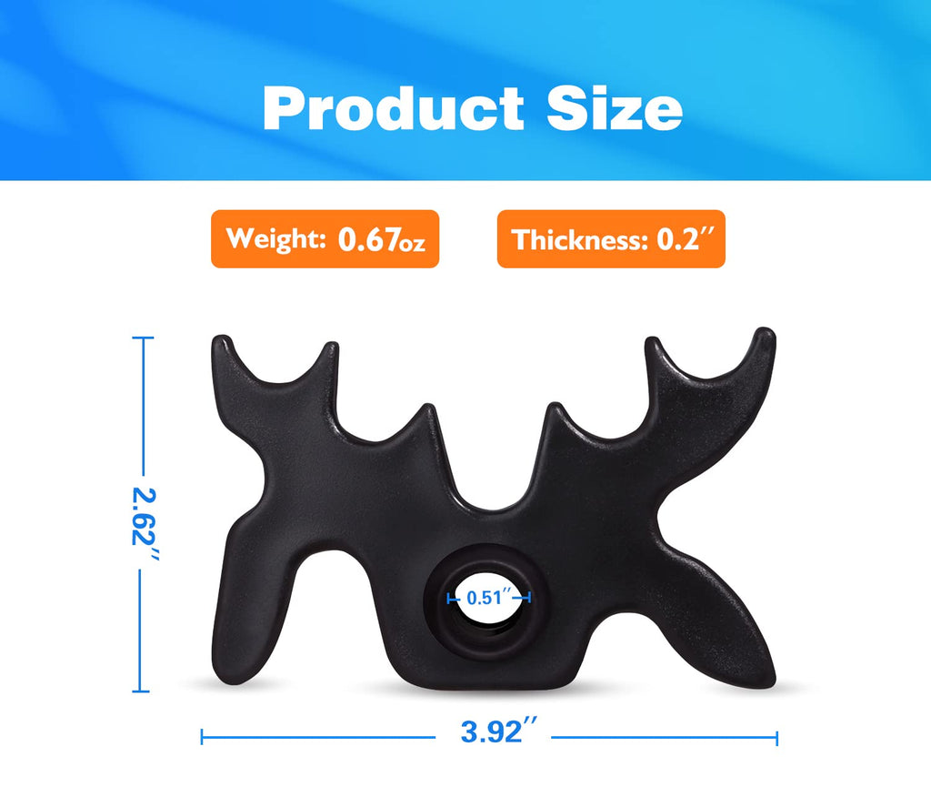 Gse Black Plastic Slip-On Bridge Portable Moosehead Bridge Head, Pool Billiard Cue Bridge Head, Billiard Pool Cue Accessories Fo